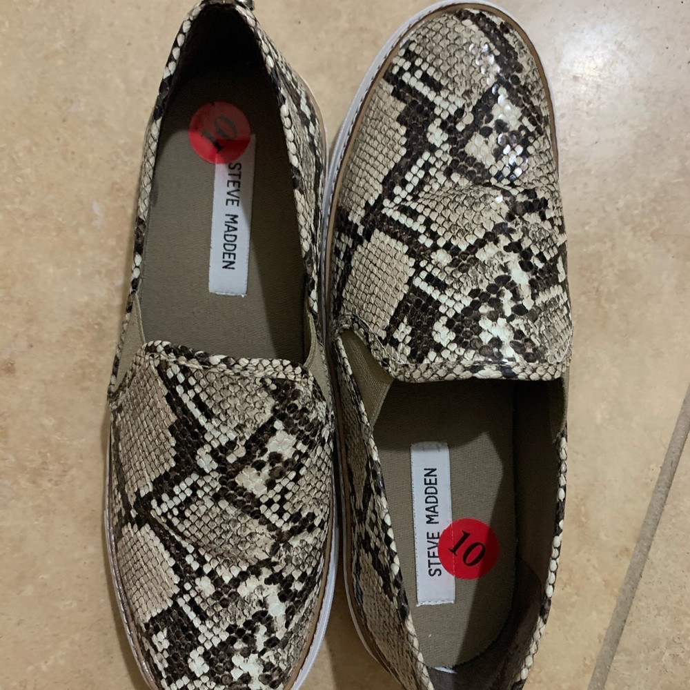Steve Madden Snakeskin Slides/Sneakers